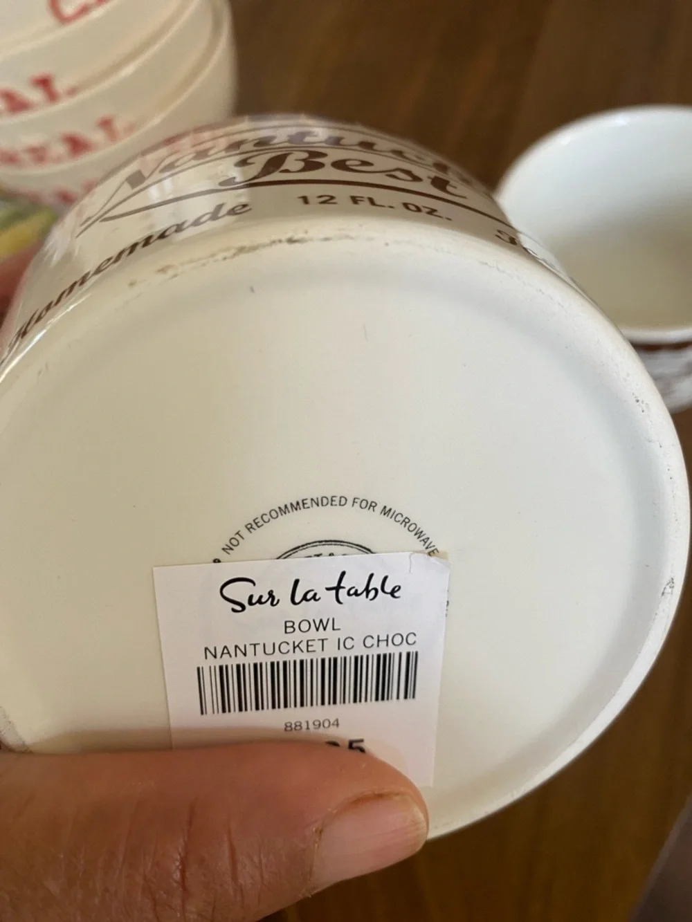 Sur la table Nantucket's Best Cream Ceramic Dessert Cups - Set of 2